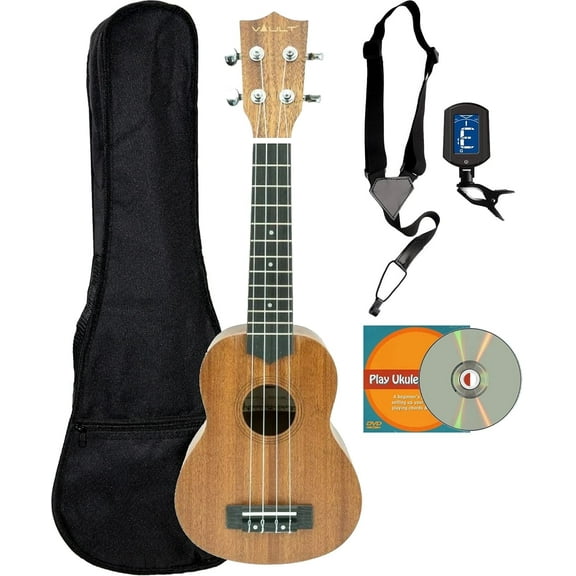 Vault UK-100 Arched Back Soprano Ukulele w/ Gig Bag