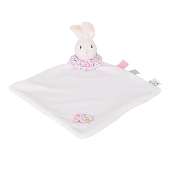 Tikiri Toys USA Collection Meiya & Alvin Couverture Câline avec Tête en Caoutchouc Naturel - Havah le Lapin