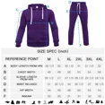 thumbnail image 5 of Men's Hooded Tracksuit 20 Piece Casual Full Zip Jogging Sweatsuit Sets(Purple,M), 5 of 5