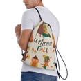 thumbnail image 3 of Kdxio Autumn In The Forest Print Drawstring Backpack Bag,Waterproof Draw String Back Sack, Gym Drawstring Bags Swim Bag For Unisex, 3 of 9
