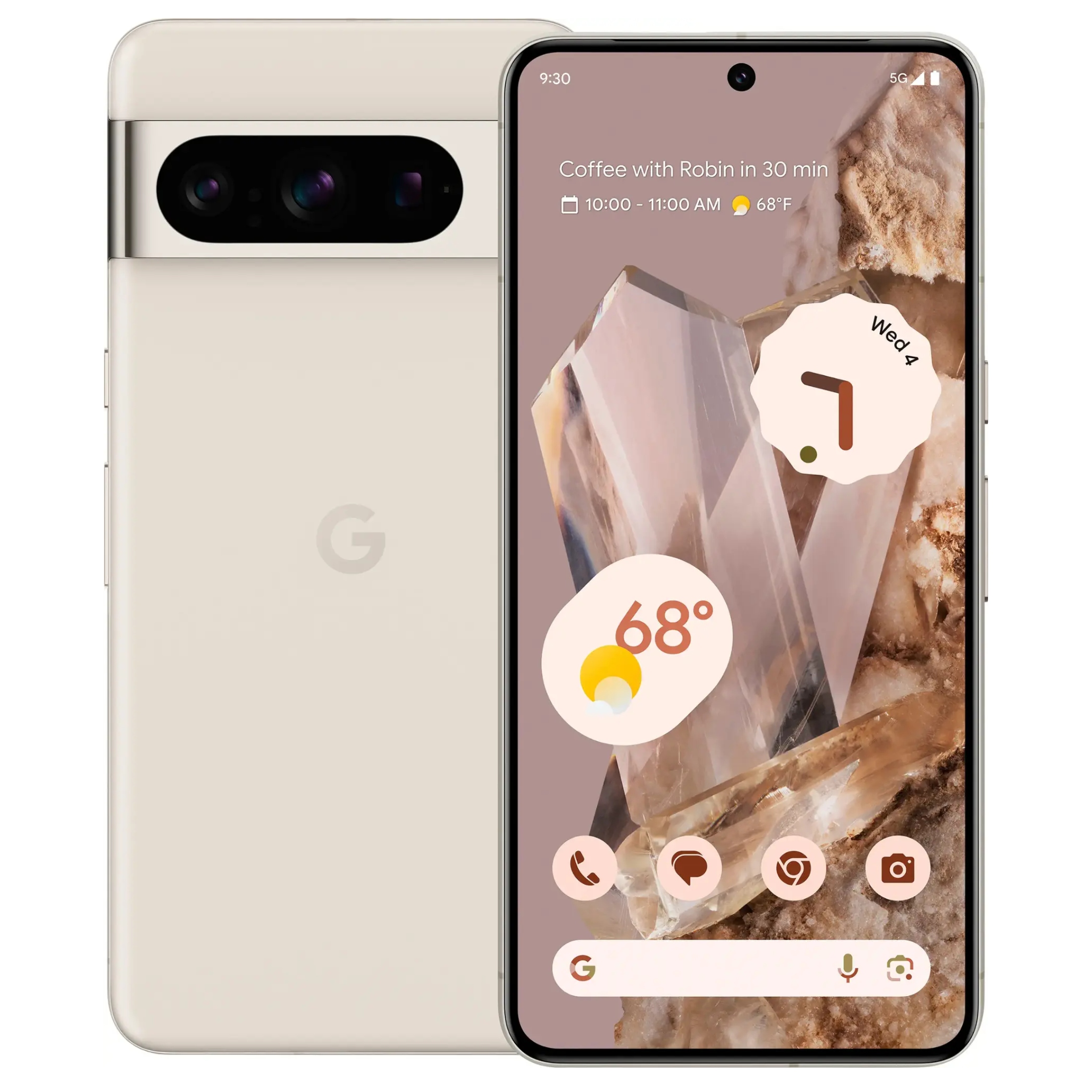 Restored Pixel 8 Pro 128GB Factory Unlocked, Porcelain (Good ) (Refurbished)