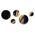 thumbnail image 2 of Designart "Marble Medley Gold and Black II" Abstract Marble Metal Wall Art Set of 5 Piece, 2 of 5