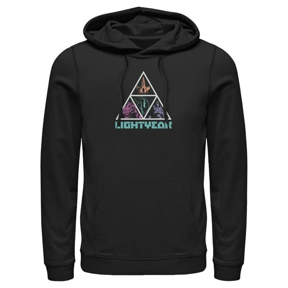Men's Lightyear Triangle Logo Pull Over Hoodie Black 3X Large