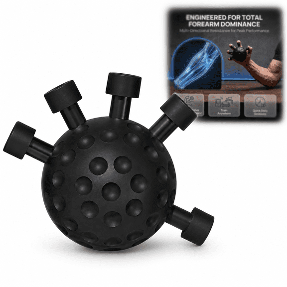Iron Forearm Trainer Ball, Multi-Directional Finger & Grip Strengthener, Compact Hand Exerciser for Forearm & Wrist, Durable ABS, Portable for Home, Office & Gym