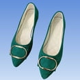 thumbnail image 5 of SuTry Women's Pointed Toe Flats Slip On Comfortable Metal Buckle Decor Low Cut Casual Walking Office Daily Travel Versatile Shoes(40), 5 of 5