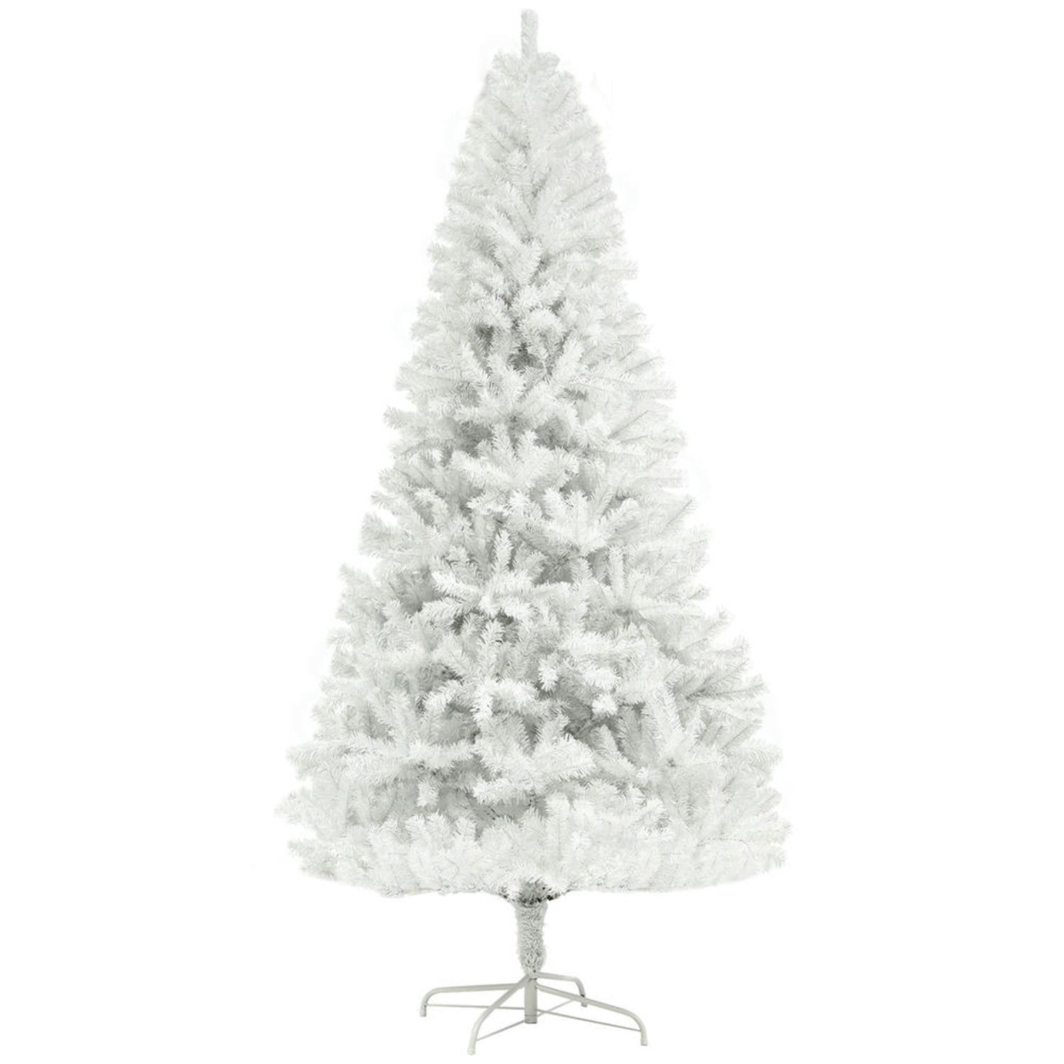 Hommoo Decorations,6ft Tall Artificial Christmas Tree, Unlit Xmas Tree with 1000 Branch Tips, Auto Open, Steel Base, Holiday Décor for Home Office,White