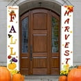 thumbnail image 6 of Fall Thanksgiving Porch Sign Banner, Autumn Pumpkin Scarecrow Maple Leaves Front Door Decorative Hanging Banner Flag, Thanksgiving Farmhouse Rustic Decoration Home Outdoor Yard Decor, 71" x 12", 6 of 7