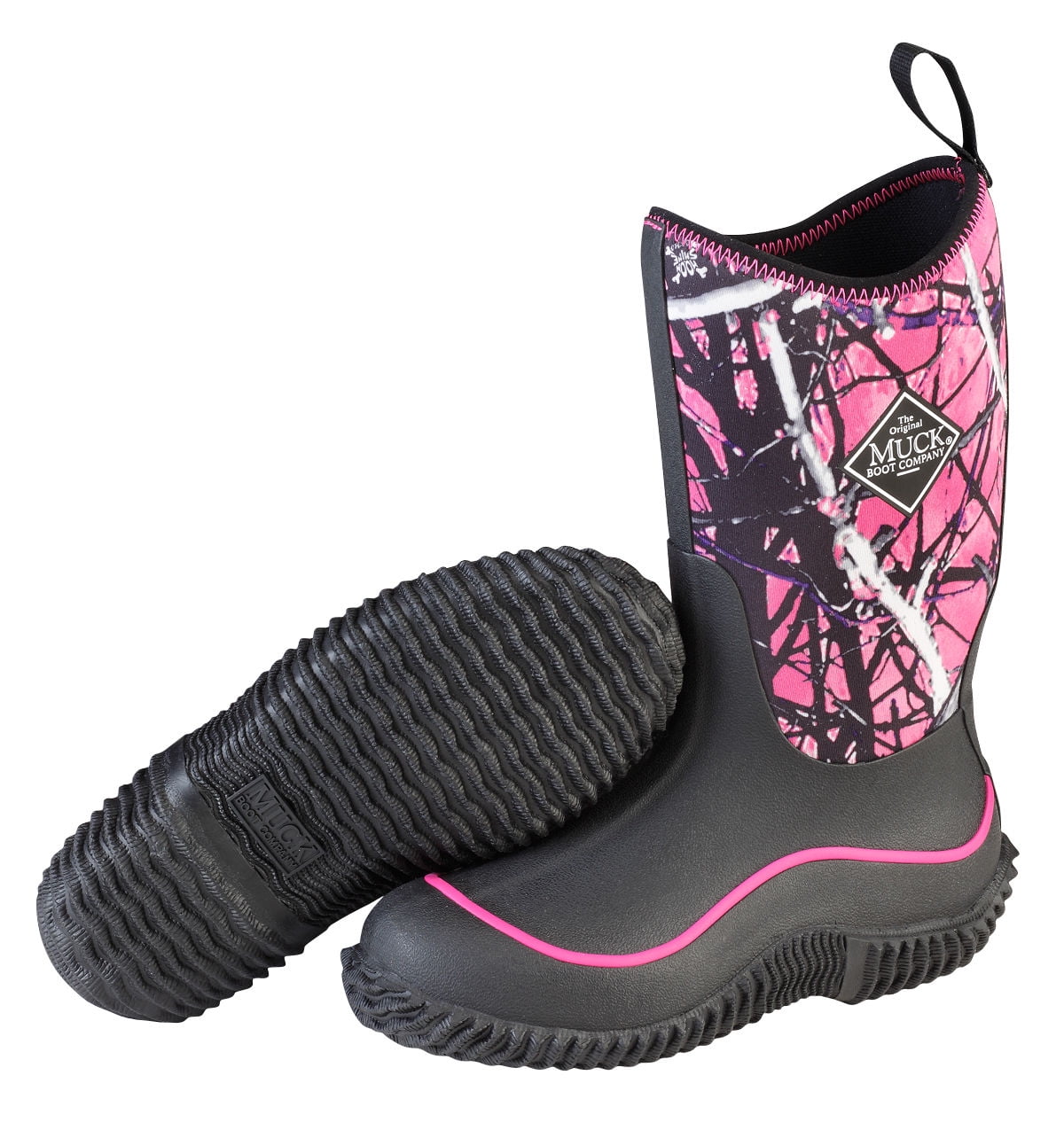 MuckBoots Kids Hale Black Muddy Camo Snow Boot Girl Rubber Sole ...