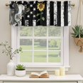 thumbnail image 3 of 2 Pack Valances for Windows, Vintage American Flag Window Valances for Living Room/Bedroom/Bathroom, Farmhouse Cow Sunflowers Light Filtering Kitchen Curtain Valance Window Treatment 60"W x18" L, 3 of 9