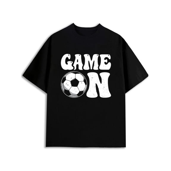 Greenink Game On Soccer Tee mens World Cup Graphic black Comfortable loose T-shirt Must-have for football fans Original Unisex Shirt Crewneck tshirts