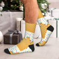 thumbnail image 7 of Xecao White Ice Cream Print Crew Socks for Men and Women, Men's Soft Moisture-wicking Sock, 7 of 7