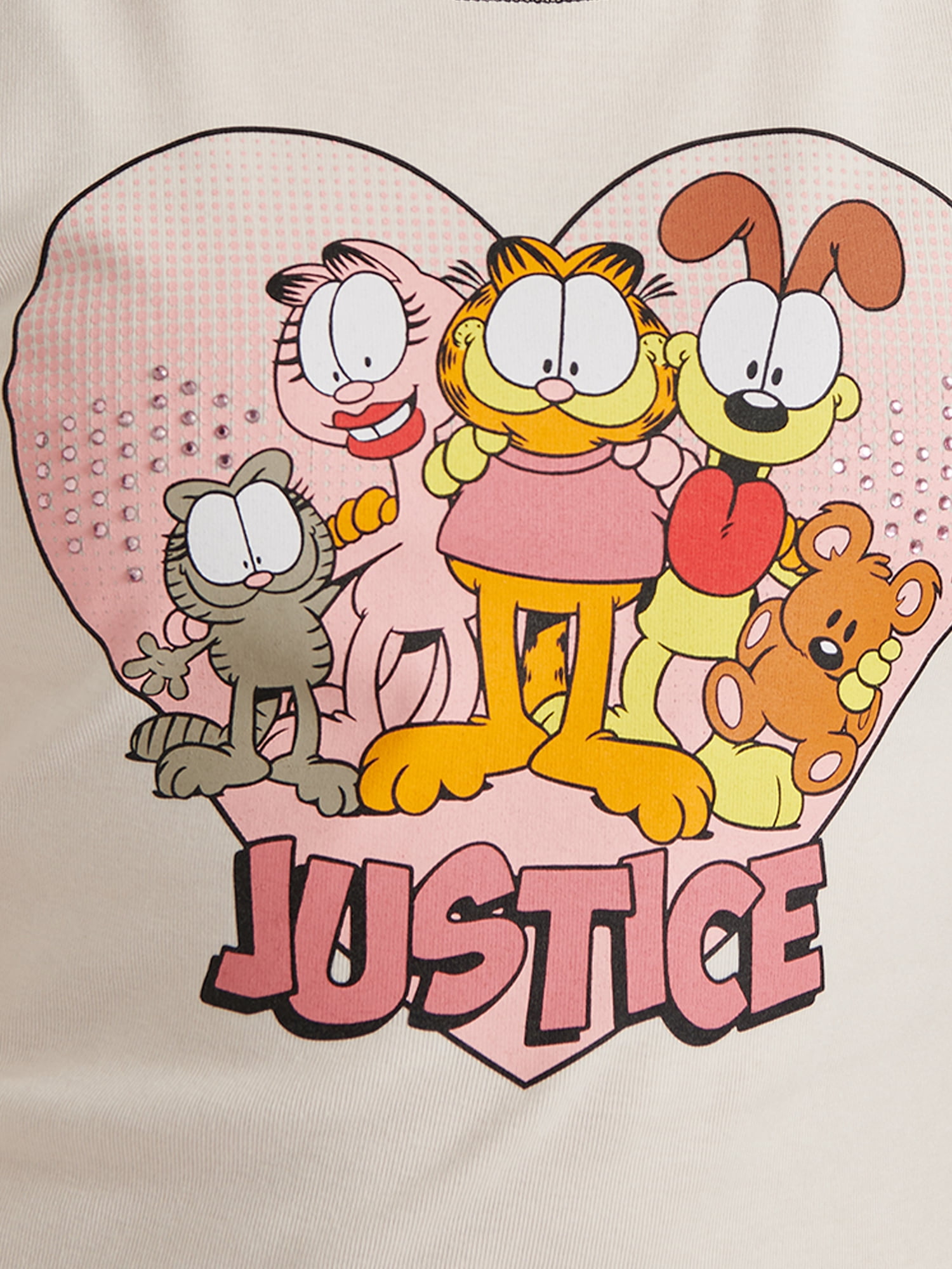 Justice x Garfield Girls Collab Baby Tee, Sizes XS - XLP