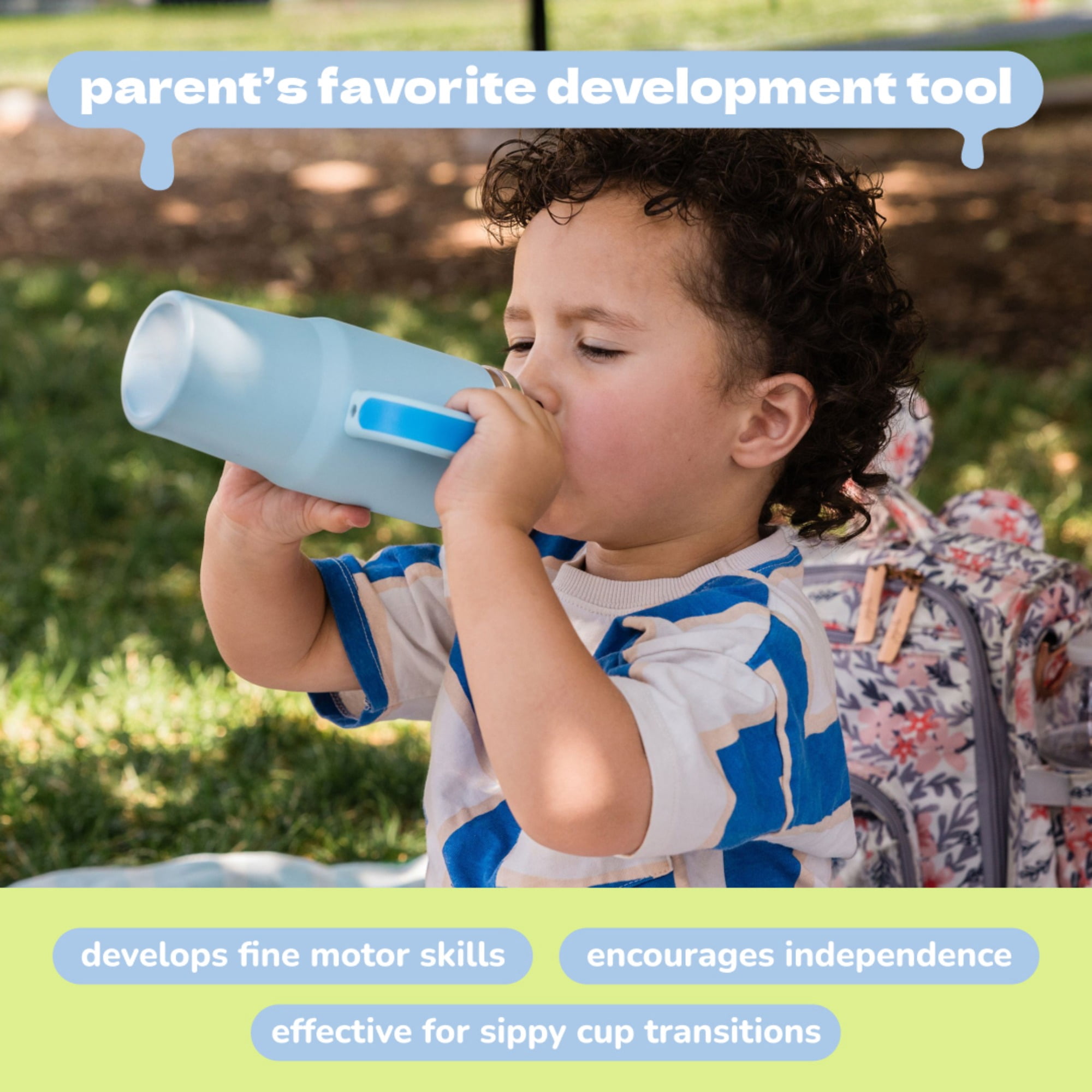 YAYA My First Travel Tumbler for Preschool & Kids 3+, Insulated Stainless Steel Tumbler with Reusable Silicone Straw & Spill-Proof Lid, Cup Holder Compatible, BPA-Free, 12oz, Skeletons