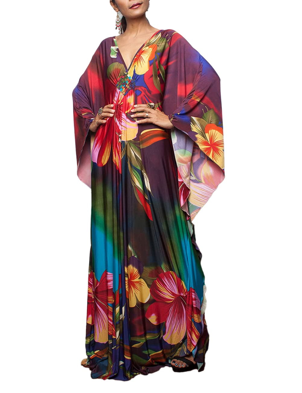 Bsubseach Plus Size Caftan Dress for Women Swimsuit Cover Up Summer ...