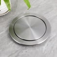 thumbnail image 2 of Stainless Steel Kitchen Garbage Can Grommet Swing Lid Trash Can Lid Flap Lid, 2 of 9