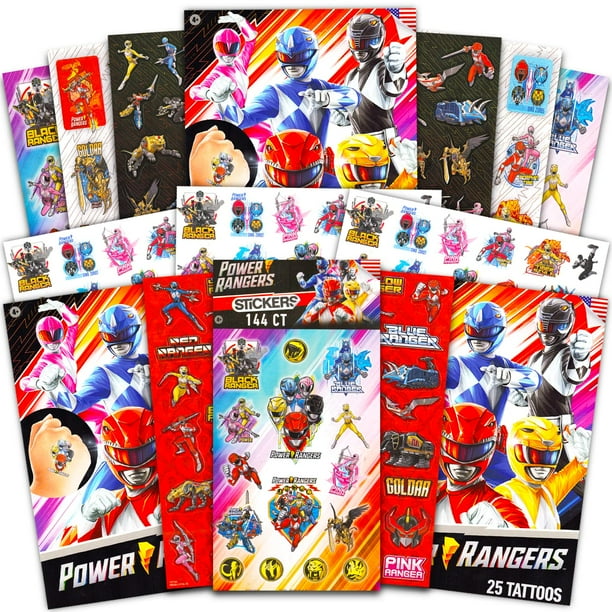 Saban Power Rangers Stickers & Tattoos Party Favors Set ~ Bundle with 140+ Stickers and 75 Power Rangers Temporary Tattoos for Boys Girls Kids ( Superhero Party Supplies), Power Rangers Party Favors Saban Power Rangers Stickers & Tattoos Party Favors Set ~ Bundle with 140+ Stickers and 75 Power Rangers Temporary Tattoos for Boys Girls Kids ( Superhero Party Supplies), Power Rangers Party Favors