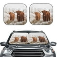 thumbnail image 2 of Xecao Yak for Foldable Car Sun Shades (2-Pack) offer sun protection with an easy-fold design for convenient windshield shading., 2 of 7