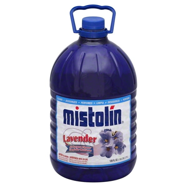 (6 pack) Mistolin Disinfectant, all-purpose cleaner, 128 fl oz, lavender scent, best cleaner for bathrooms, floors and kitchens.