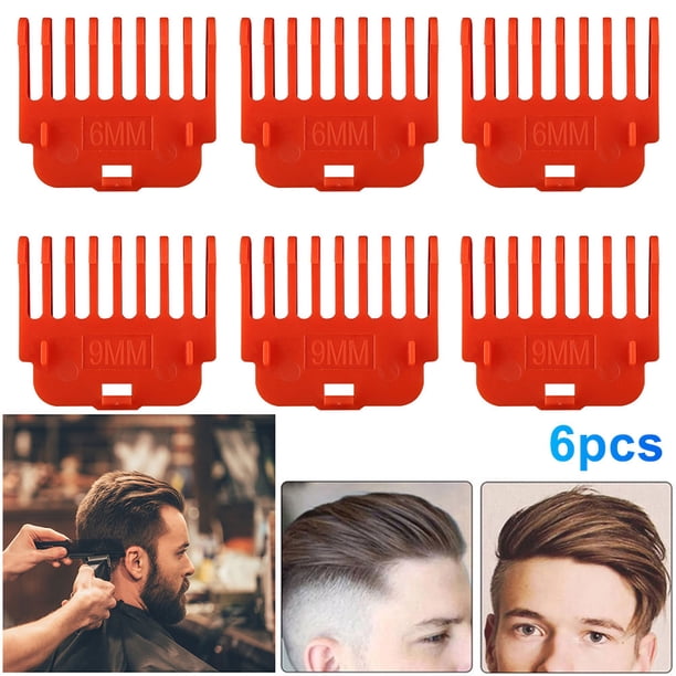 2/4 Uds Peine Guía T9 Peines Corte Accesorio para Cortapelos (2 Uds) Rojo