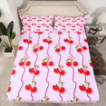 thumbnail image 2 of Feelyou Cute Cherry Fruit Twin Sheet Sets, Teen Kid Boy Girl Bedding, 3 Pieces, 2 of 7