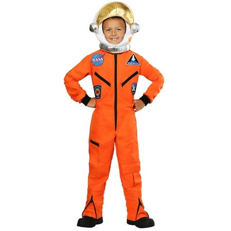 Child Orange Astronaut Jumpsuit Costume