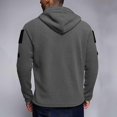 thumbnail image 4 of Men's Military Tactical Jacket Warm Fleece Plush Full Zip Hoodies Outdoor Winter Warm Coats Windbreaker with Pockets, 4 of 6