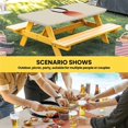 thumbnail image 6 of Abstract Art Sun Table Cloths for 8 Foot Rectangle Tables, Modern Art Orange Round Rustic Patio Waterproof Elastic Fitted Tablecloths, Washable Rectangular Table Cover for Camping, 6 of 8
