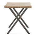 thumbnail image 3 of Noble House Jedidiyah Acacia Wood Desk with Iron Legs in Teak Brown, 3 of 9