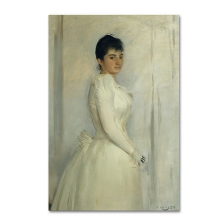 Trademark Fine Art 'Portrait Of Montserrat Carbo' Canvas Art by Ramon Casas