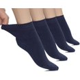 thumbnail image 1 of 4 pares de calcetines tobilleros ligeros para diabéticos para mujer, calcetines finos de bambú, puntera sin costuras y parte superior sin ataduras Xemadio WMCH-116, 1 of 6
