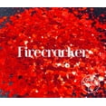 thumbnail image 2 of Glitter Heart Co. - High Quality Polyester Glitter - 2oz Bag - Firecracker - Metallic Red Chunky Mix, 2 of 2