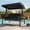 Gray, variant on GOCAPTAIN 3-Seat Outdoor Porch Swing with Stand and Adjustable Canopy, 800 lbs Heavy Duty Garden Patio Swing Chair with Cup Holders, Cushions and Pillows for Adults – Gray