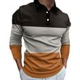 thumbnail image 1 of YDLCAFD Mens Spring and Autumn Long Sleeve Lapel T Shirt Loose Fashion, 1 of 4