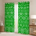 thumbnail image 2 of Boho Aztec Curtains & Drapes 38"Wx54"L Southwestern Curtains Exotic Tribal Bohemian Window Curtains Western Bedroom Decor,Moden Farmhouse Geometric Window Treatments 2 Panels Green White, 2 of 6