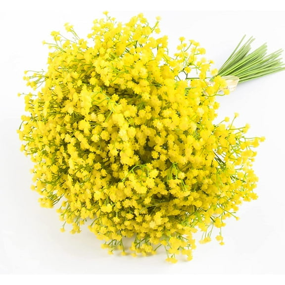 Artificial Baby Breath Flowers White Gypsophila Bouquets 15 pcs Real Touch Flowers for Wedding Party Home Decoration
