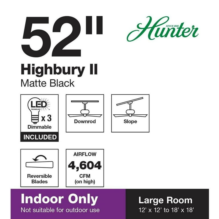 Hunter Highbury 52 In Indoor White Ceiling Fan With Light Kit Shelly