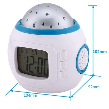 Night Light Projector Alarm Clock Calendar Lamp Bedroom Night Light Projector Alarm Clock