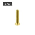 thumbnail image 3 of Unique Bargains Brass Hex Bolts, M4x20mm 5 Pack Fully Thread Grade 4.8 Machine Screws, 3 of 4