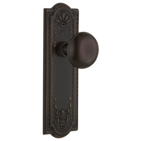 Nostalgic Warehouse Meanyk_Dp_Nk New York Solid Brass Dummy Door Knob Set - Bronze