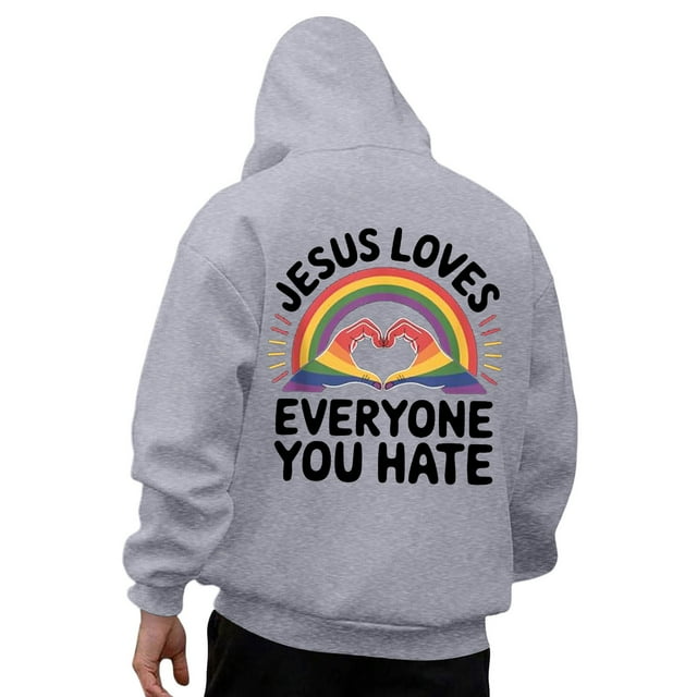 Chandail à Capuchon Décontracté pour Homme, Doux, Automne Hiver, Confortable, Imprimé, Design Graphique, Coupe Ample, Manteau Douillet