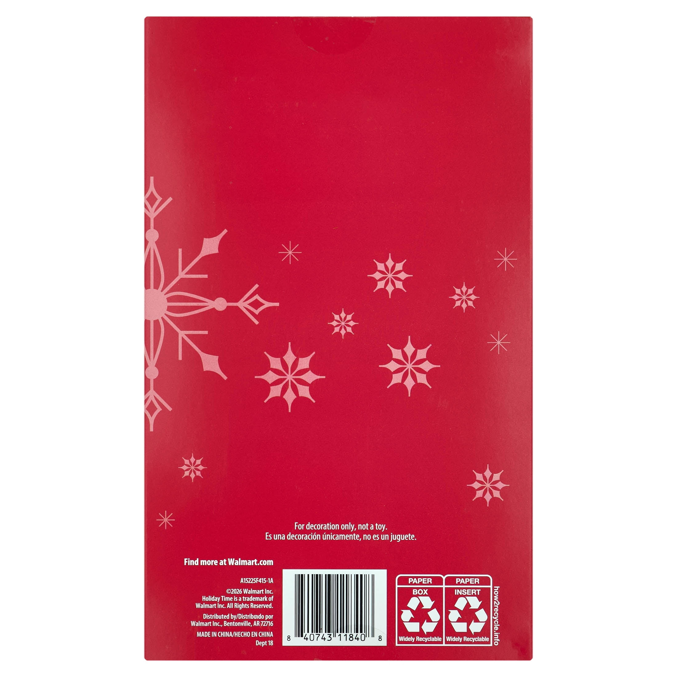 Plastic Bead Christmas Garland, Red, 6', by Holiday Time