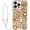 Champagne, variant on for iPhone 14 Bling Glitter Case, Girls Women Kids 3D Luxury Sparkle Diamond Crystal Rhinestone Crown Handbag Protective with Strap Case Cover for iPhone 14 6.1 inch (Clear)