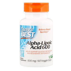 Doctor's Best, Alpha-Lipoic Acid, 600 mg, 60 Veggie Caps (Pack of