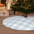 thumbnail image 6 of Sikiie Blue Checkboard 30-48 inches {designName} Print Christmas Tree Skirt Snowman Xmas Tree Skirt with Edge Christmas Decorations for Holiday Party36", 6 of 7