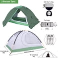 thumbnail image 5 of GEERTOP Tienda de campaña ligera para 2 personas, tienda de campaña impermeable de doble capa para 4 estaciones, para clima frío, para acampar, cazar, senderismo, escalada, viajes al aire libre, fácil, 5 of 5