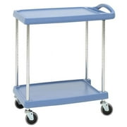 Metro 7892018 Utility Cart with Chrome Posts, 2 Shelf - Blue - 31.5 x 18.31 in.