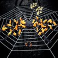thumbnail image 4 of Halloween Large Spider Web Decoration, Round Spider Webs, Scary Haunted House Outdoor Wall Decor for Halloween Party Hanging Decorations White 59in, 4 of 7