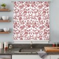 thumbnail image 4 of Red Boho Flower Sheer Curtains 72 Inch Length, Light Filtering Voile Curtain Panel, Vintage Paisley Farmhouse Pattern Rod Pocket Drapes Window Treatments for Living Room Bedroom 52"x72", 4 of 9