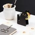 thumbnail image 4 of Desk Tape Dispenser, Pet Shaped Wooden Cutter Organizer, Compact Portable Office Home Storage Rack for Adhesive Packaging Paper Tapes, Black, 4 of 6