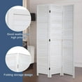 thumbnail image 3 of FDW 3-Panel Room Divider White Foldable Wooden Screen for Home Office Bedroom Restaurant 67.7" x 16.9"(Each Panel),White, 3 of 7